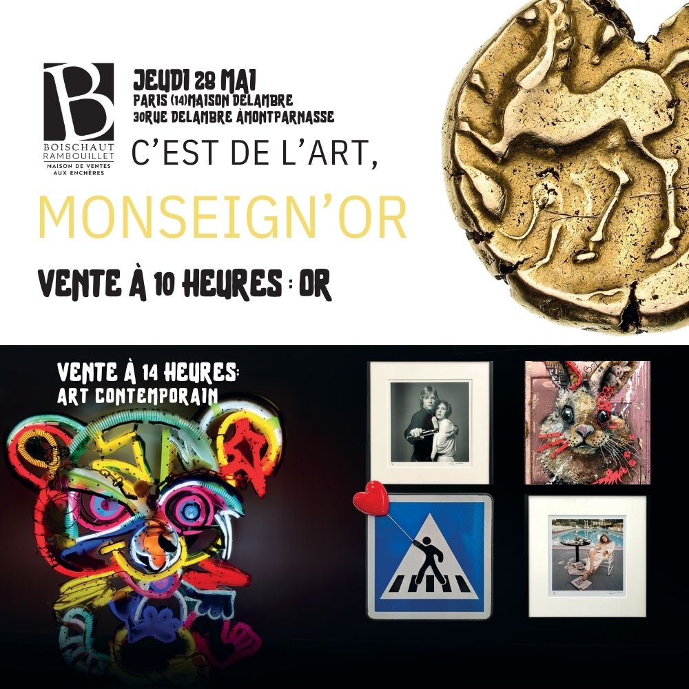 Vente or, numismatique (matin), art contemporain (après-midi) - 313 lots
